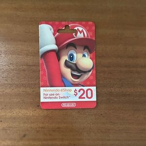 Nintendo $20 eShop Gift Card. unused
